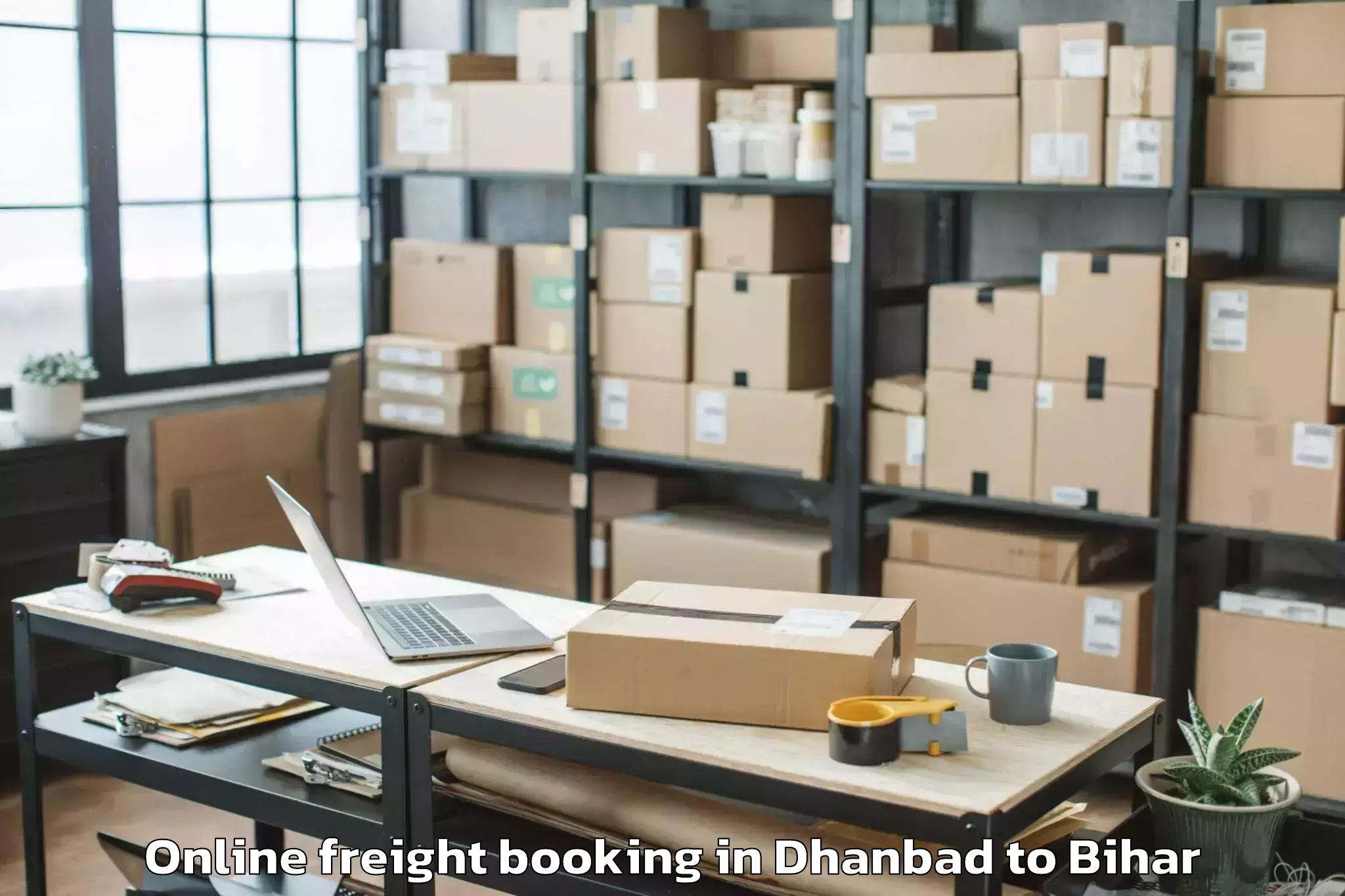 Leading Dhanbad to Mahnar Bazar Online Freight Booking Provider